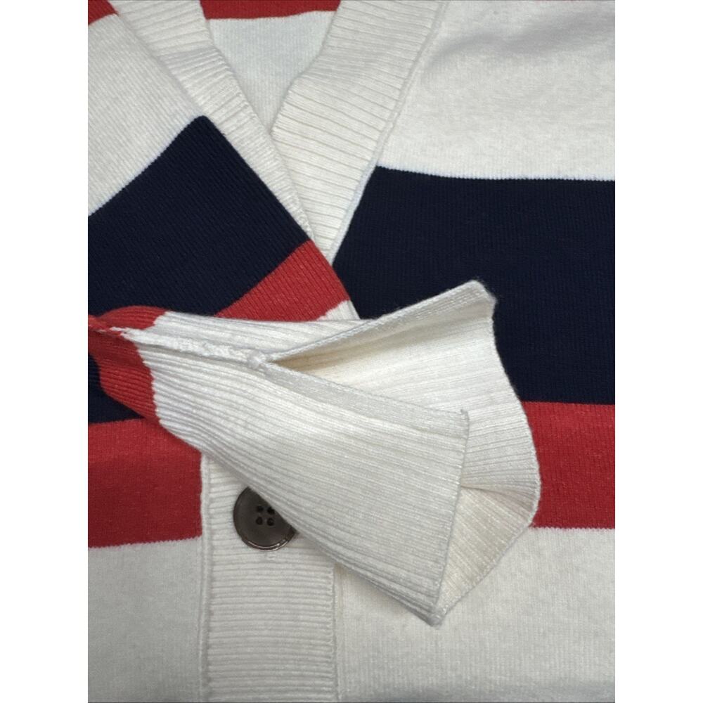 NWOT Free People League of Her Own Cardigan Sweater USA Patriotic Striped Small - Picture 9 of 11